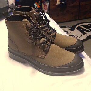 Olive Green & Black Boots